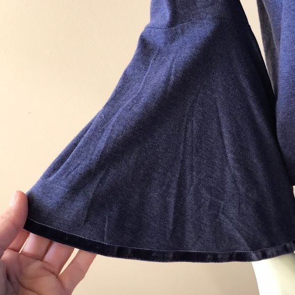 LOFT OFF THE SHOULDER BLUE KNIT TOP SIZE S - Picture 3 of 6